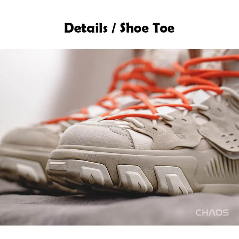 Vitality Orange Chunky Sneaker Outfits For Man