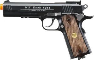 WG 500 FPS Steel 1911 Gas CO2 Non-Blowback M15 Airsoft Hand Gun Pistol w/Accessory Rail 6mm BB