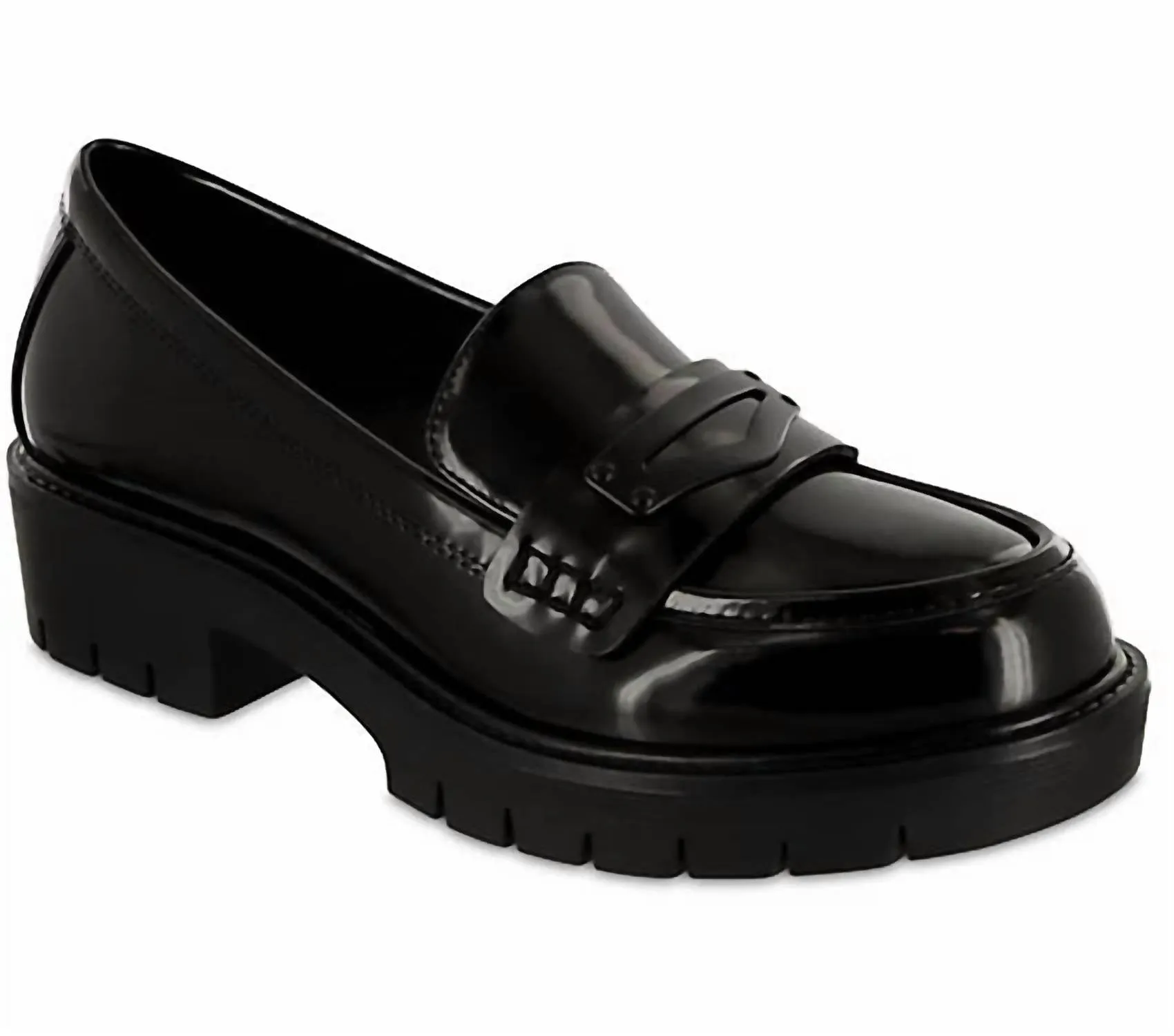 Women's Platform Dalilah Lug Sole Funky Loafers In Black