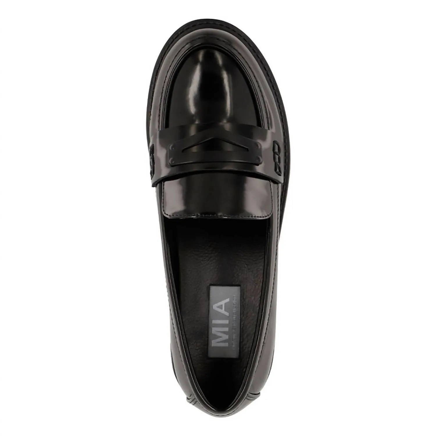 Women's Platform Dalilah Lug Sole Funky Loafers In Black