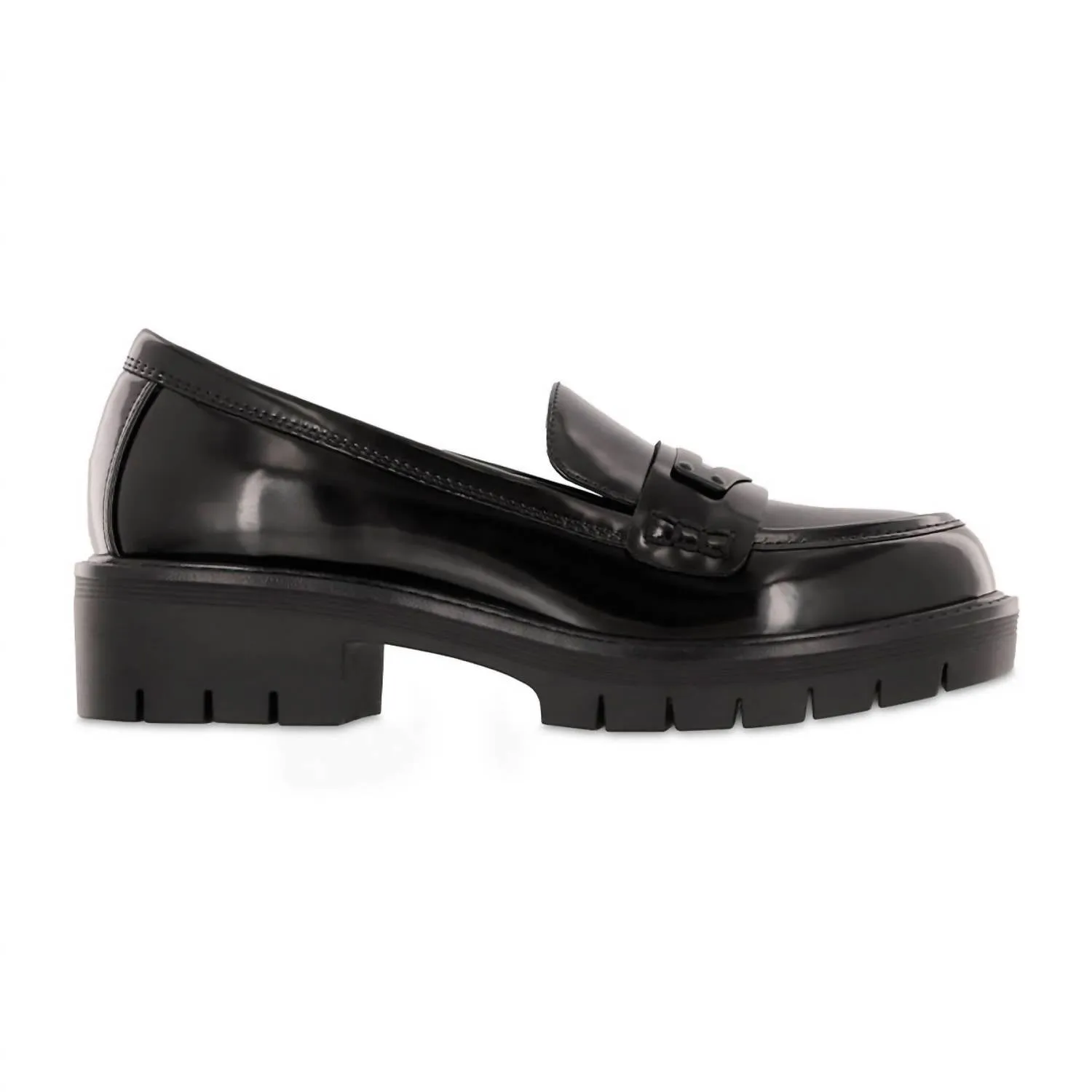 Women's Platform Dalilah Lug Sole Funky Loafers In Black