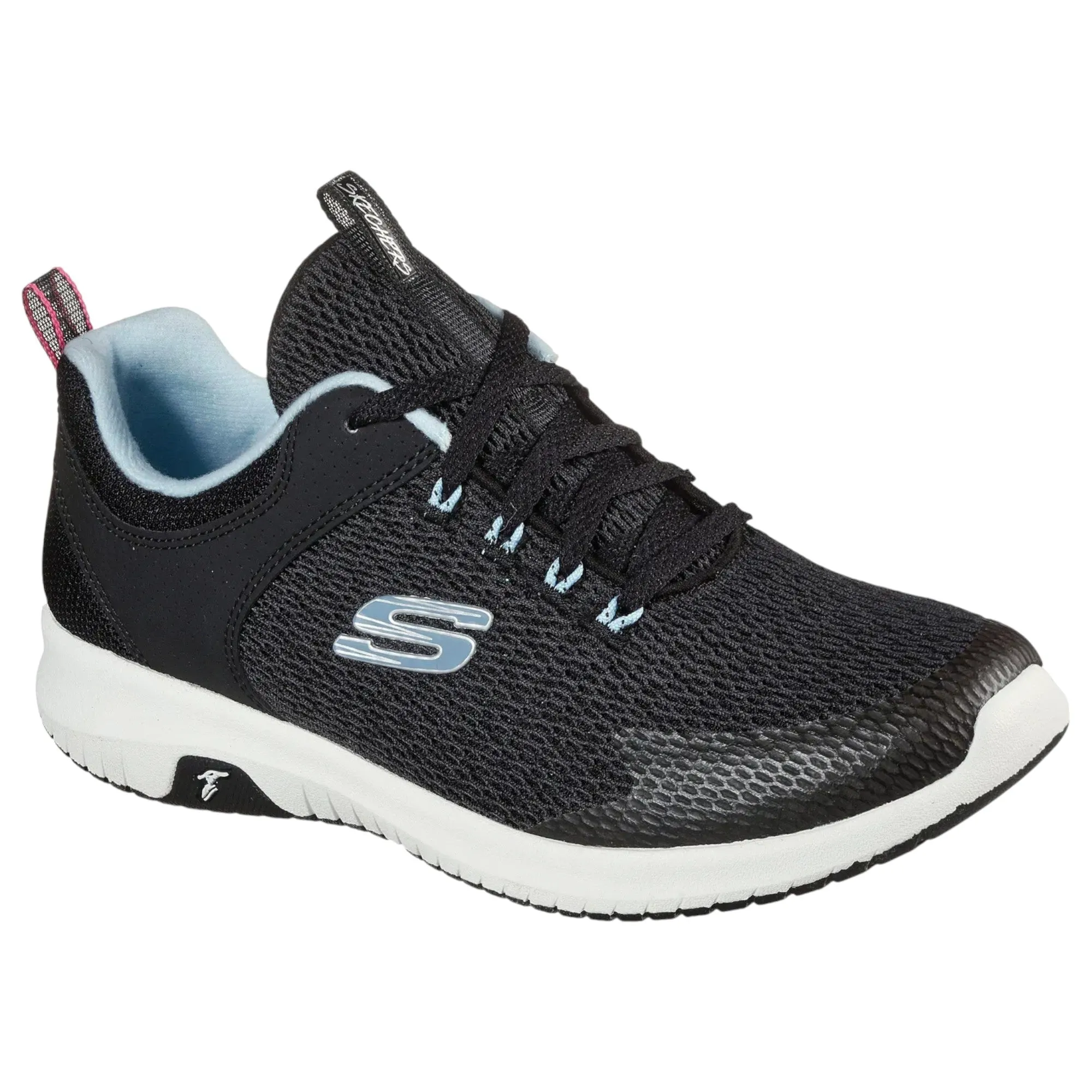 Womens Skechers Ultra Flex Prime Shoes Black/Light Blue