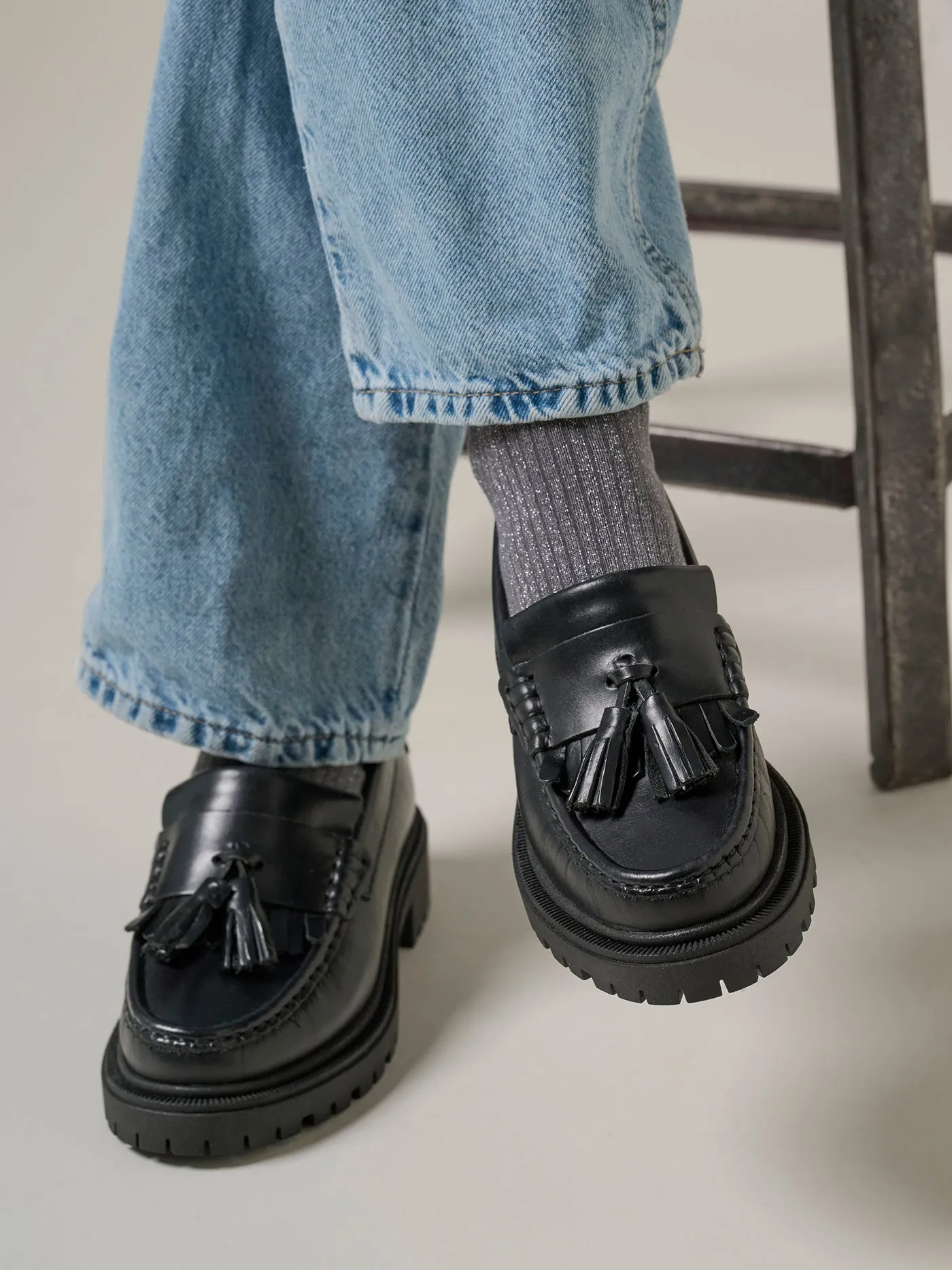 Women's style The Edith - Black leather