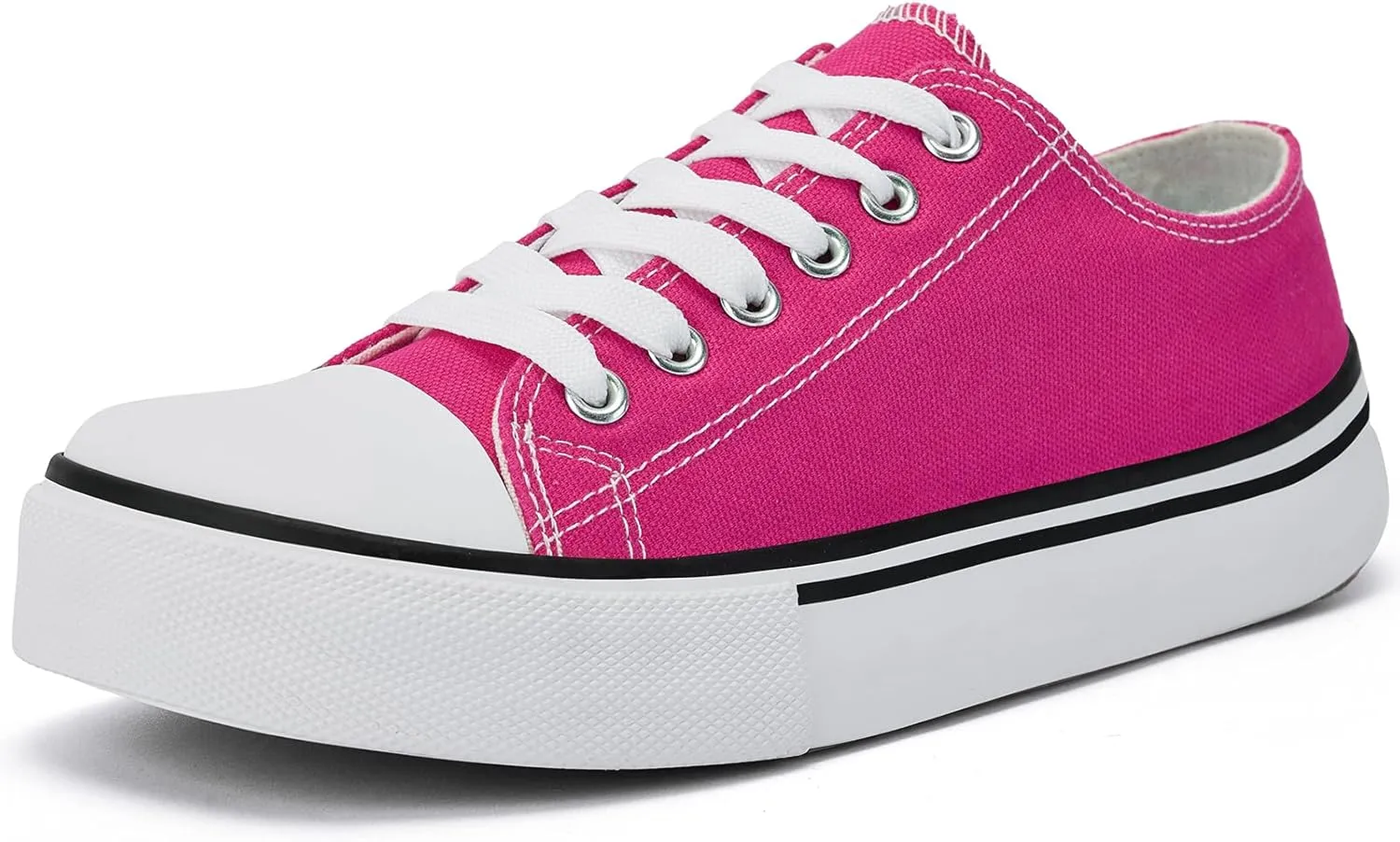 Women's Wide Toe Canvas Tennis Shoes - Casual Fashion Sneakers for Walking & Everyday Wear