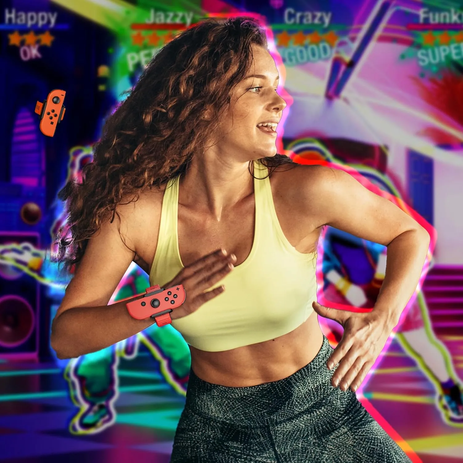 Wrist Bands for Just Dance 2025 2024 2023 2022 2021 Switch and for Zumba Burn It Up, ZAONOOL Upgraded Soft Dance Straps for Nintendo Switch & Switch OLED Joy Con Controller, 2 Pack for Adults and Kids