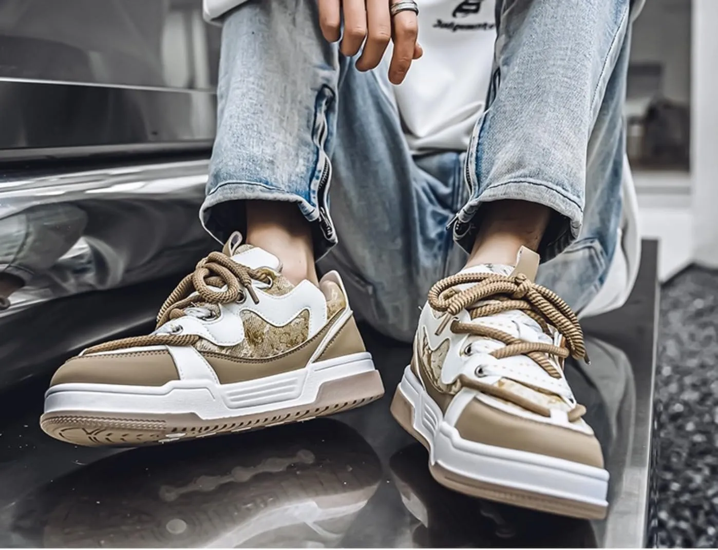 Y2K Sporty Chunky Sneakers for Women Low Top Lace Up Design Casual Walking Shoes for Daily Wear Outdoor Travel Street Style Comfort