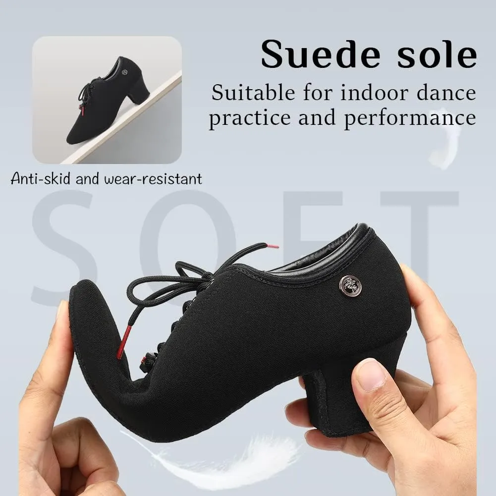YKXLM Ballroom Dance Shoes Women Practice Social Dance Sneaker Beginner Dance Standard Shoes Women Modern Salsa Rhythm Teaching Shoes