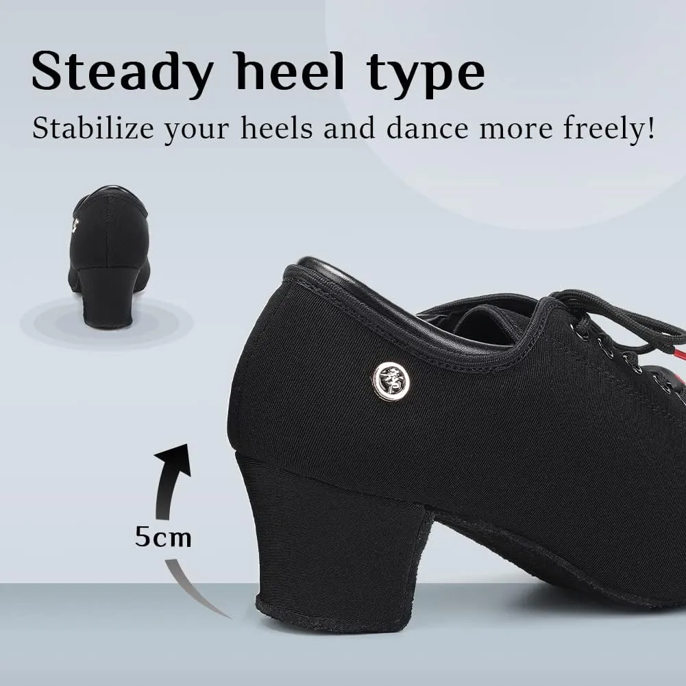 YKXLM Ballroom Dance Shoes Women Practice Social Dance Sneaker Beginner Dance Standard Shoes Women Modern Salsa Rhythm Teaching Shoes