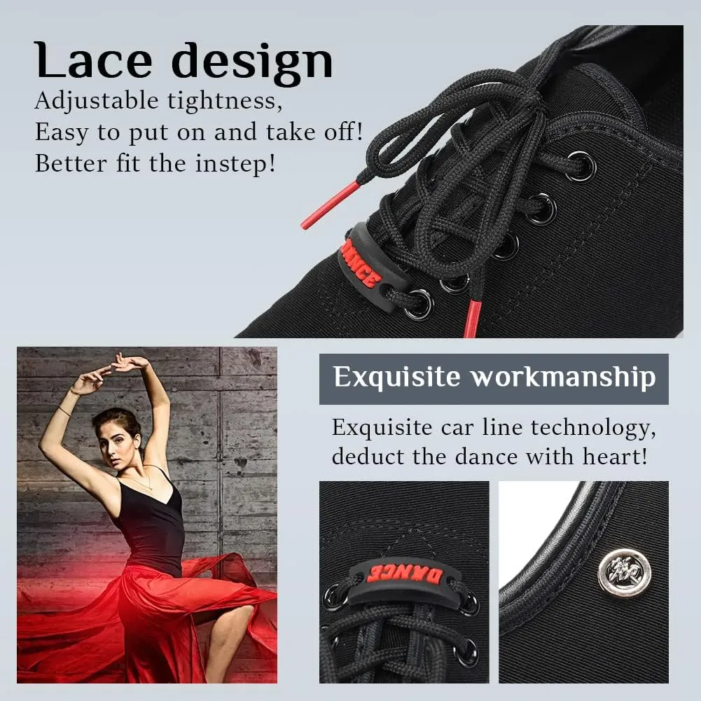 YKXLM Ballroom Dance Shoes Women Practice Social Dance Sneaker Beginner Dance Standard Shoes Women Modern Salsa Rhythm Teaching Shoes