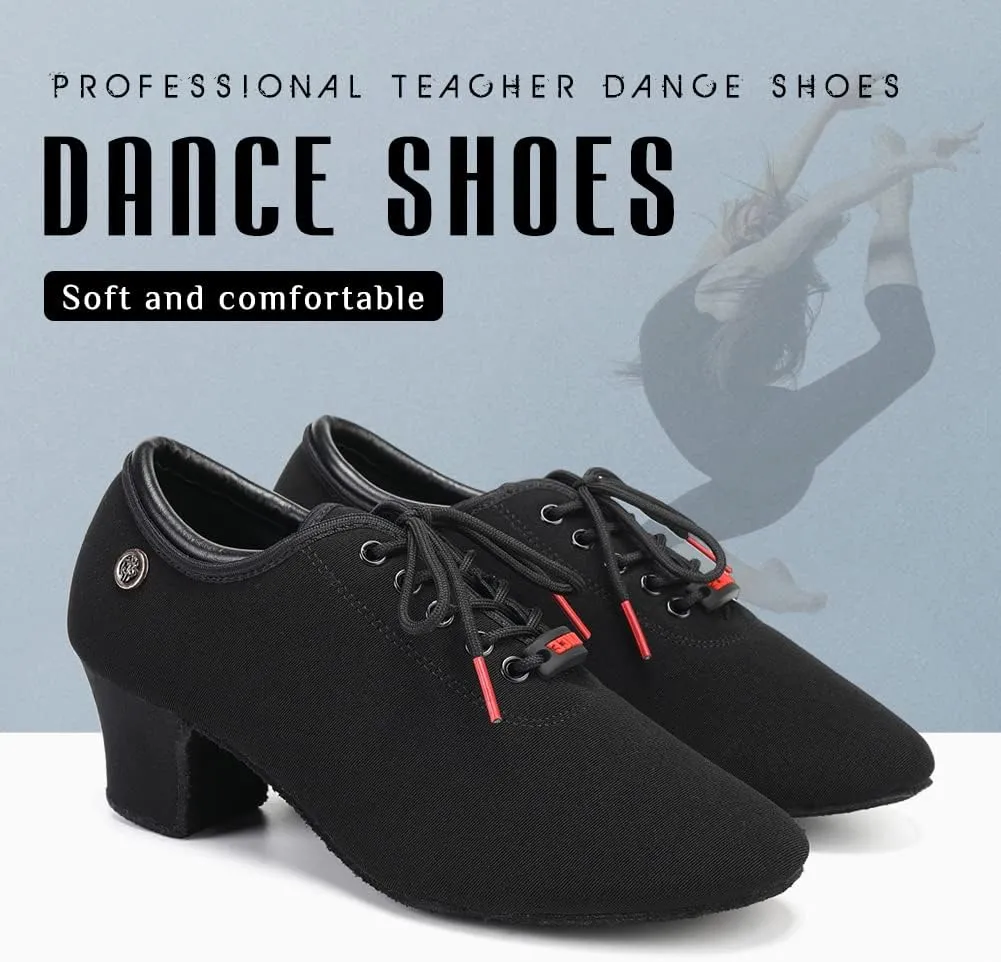YKXLM Ballroom Dance Shoes Women Practice Social Dance Sneaker Beginner Dance Standard Shoes Women Modern Salsa Rhythm Teaching Shoes