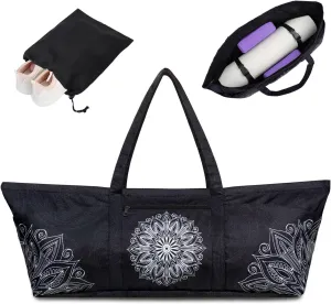 Yoga Mat Bag Yoga Mat Carrier with Shoes Compartment & Wet Pocket Pilates Bag with Zipper Pockets & Yoga Mat Holder Strap Yoga Bags and Carriers Fits All Your Stuff
