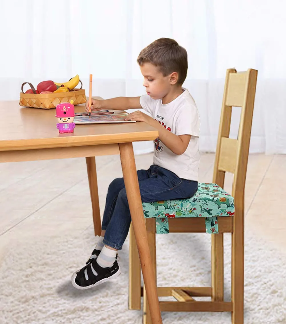 Zicac High Chair Portable Booster Seat Cushion Travel Dining Seat Pad for Toddler Kids Baby Infant Washable Thick Chair Seat Pads (Green)